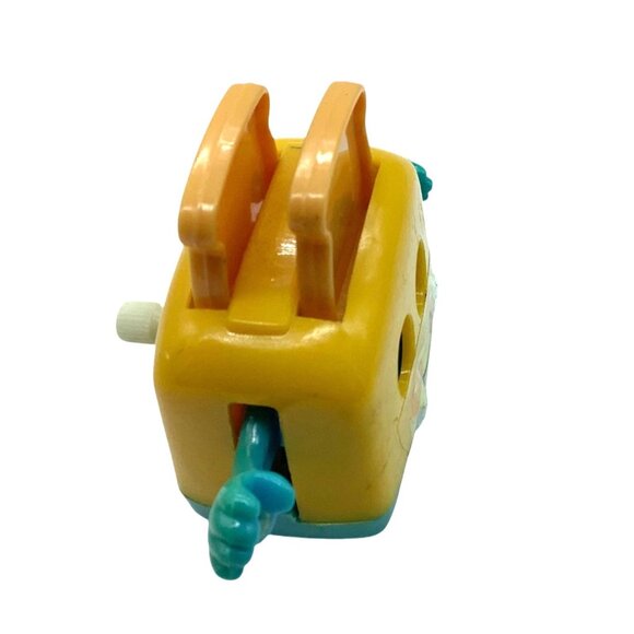 Vtg TOMY Wind-Up Smiling Toaster Appliance Toy Hong Kong 2" FLAWS Sidewise Move - Picture 2 of 7